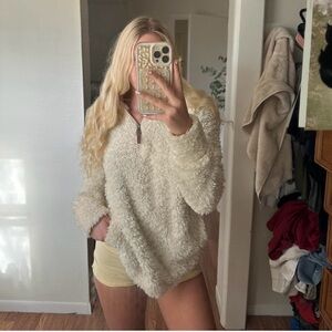 Weatherproof Cream Fuzzy Women's Sweater